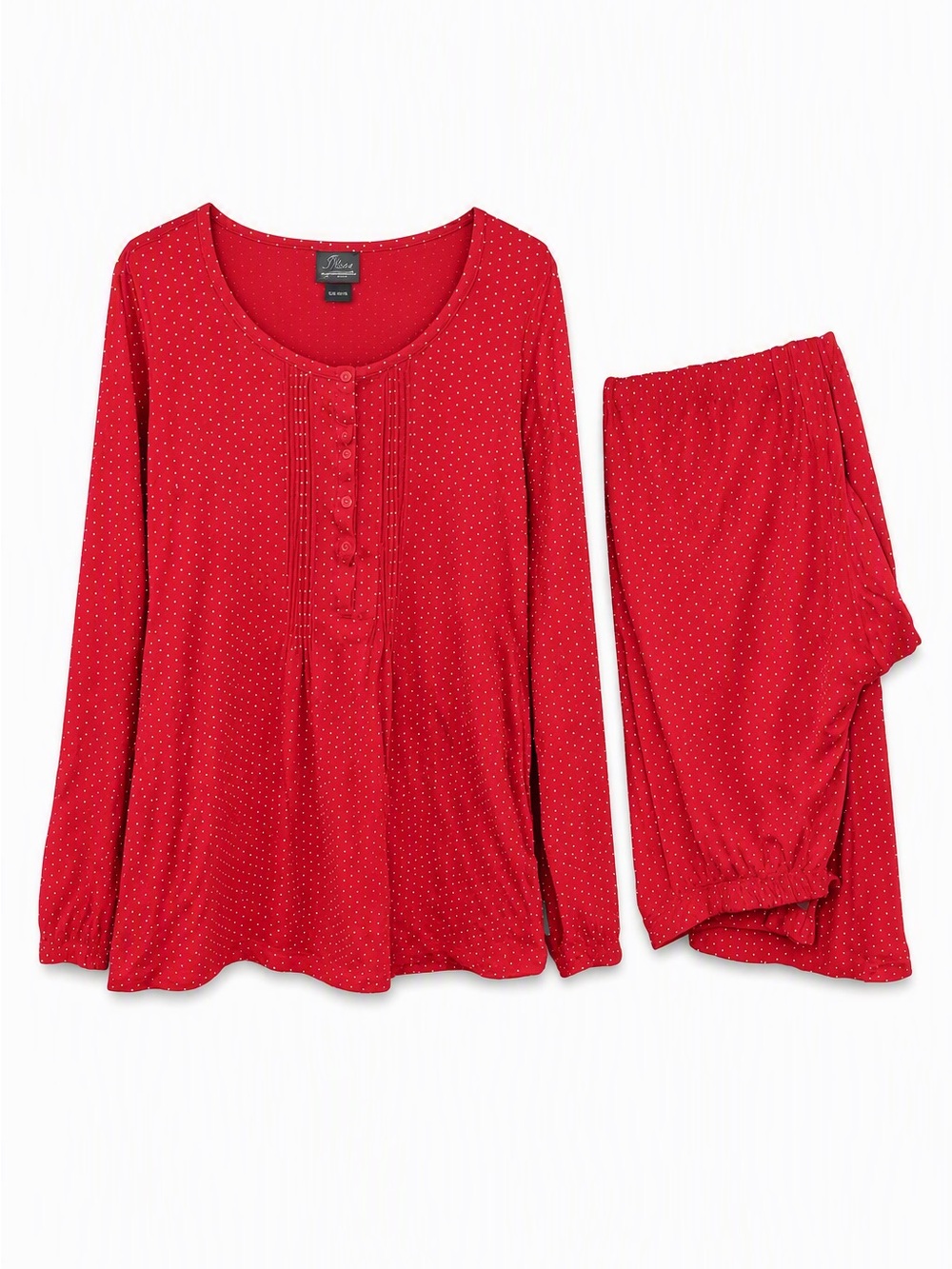 Oh Baby by Motherhood Maternity Red Polka Dot Pajama Set, M